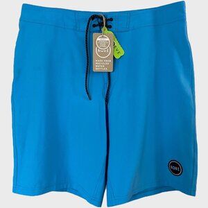 Kove Mondo Board Shorts Mens 34 Blue Athletic 4-Way Stretch Surf Swim Trunks New